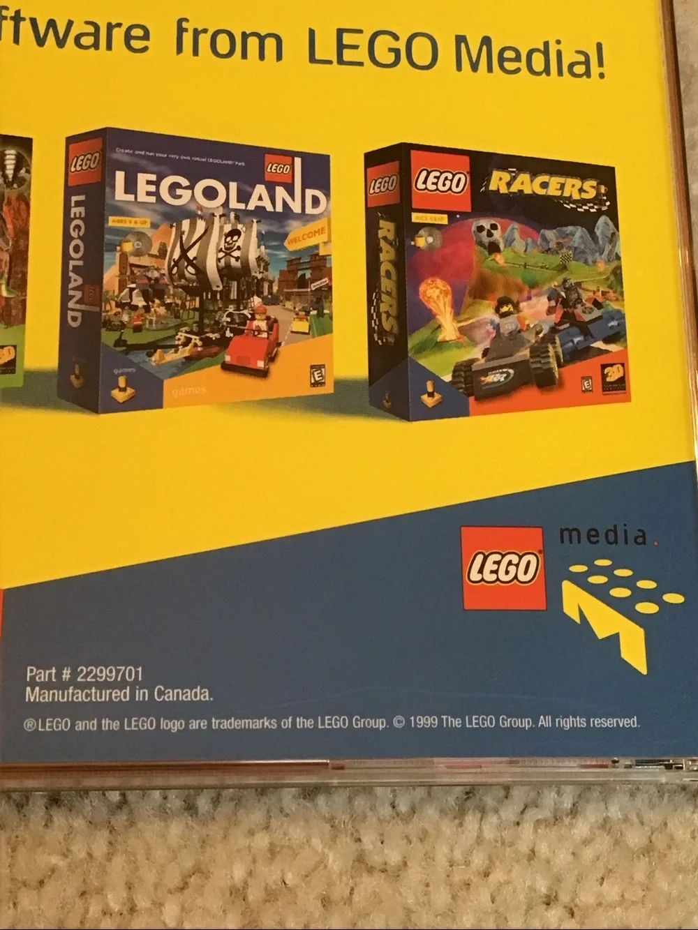 Lego Racers CD-ROM for Windows 95/98, Lego Media, 1999